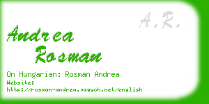 andrea rosman business card